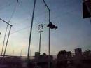 Leeha doing more tricks on the trapeze