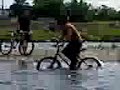 wet bike ride