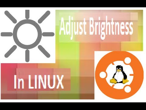 how to adjust screen brightness in ubuntu