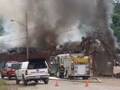 Surrey, BC Fire in auto wrecker's yard