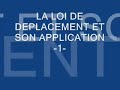 LA LOI DE DEPLACEMENT ET SON APPLICATION-1