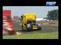 many accidents during the final lap in FIA truck racing