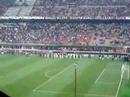 Celtic players entering pitch v milan