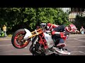 KNOCKOUT BY A MOTORCYCLE (FOOTAGE FROM BULGARIAN MIKE)