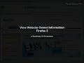 View Website Owner Information in Firefox 3