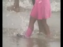 Sunny day enjoying in the sea shore