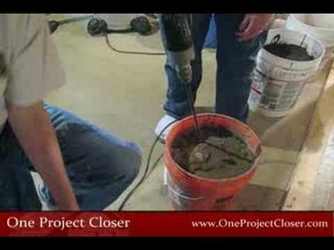 leveling - A short video that describes how to mix self leveling mortar (also called self leveling cement) to the right consistency. Includes information on the tools n...