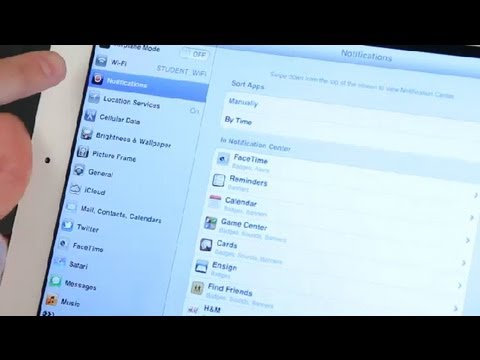 how to enable push notifications on ipad