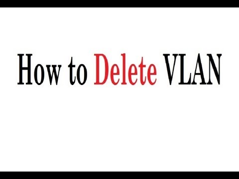 how to remove vlan