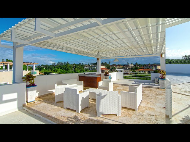 3 Bedroom Ocean View Villa with Rooftop Patio in Gated Community in Dominican Republic
