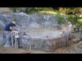 Part (5 of 10) - Koi Pond Construction - Faux/artificial boulders & Waterfall rebar/lath