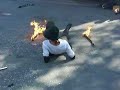 Bruksela- medieval fire show- ARTA FOC
