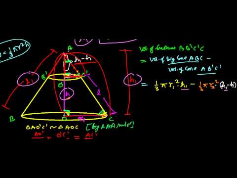 how to prove volume of cone using integration