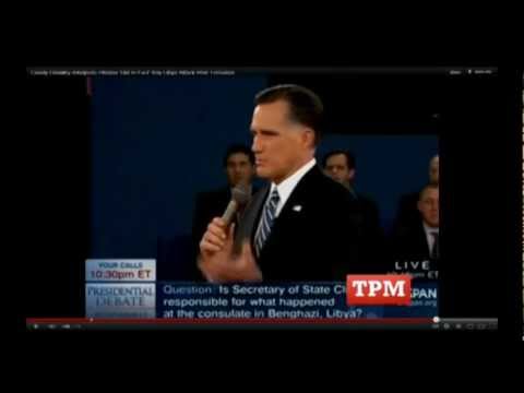 Debate: Mitt Romney Self-Destructs on Libya Question Video