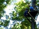 Zipline after doing a ropes course