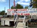 SWLA Tea Party President Heather Johnson speaks outside Sen. Mary Landrieu's Town Hall in Lafayette