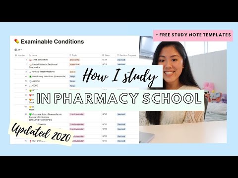 How I Study in Pharmacy School - Drug Memorization tips! + FREE study template *Updated 2020 Version