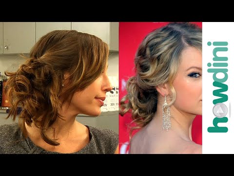 Messy updo hairstyles: How to do Taylor Swift's messy side swept updo look