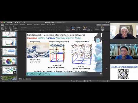 Why crystals will save the world – A story of GrACE, SALMA and SAM--Prof. Michael Zaworotko