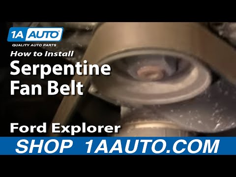 How To Install Replace Broken Serpentine Fan Belt Ford Explorer 4.0L 1AAuto.com