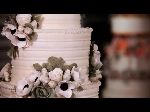 how to attach roses to a cake