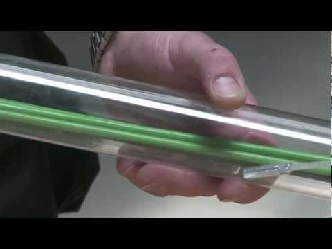 Product test of glass fibre cable puller rod from Greenlee