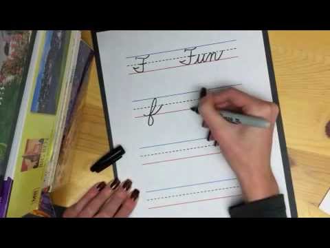 how to draw a cursive uppercase f