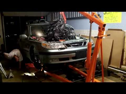2000 Saab 9-5 engine removal through top