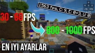 FPS YÜKSELTME - EN İYİ MİNECRAFT FPS AYARLARI!