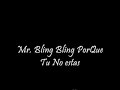 Mr. Bling Bling - Porque Tu No Estas