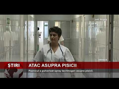 Paznicul unui spital din județul Argeș a pulverizat spray lacrimogen asupra pisicii