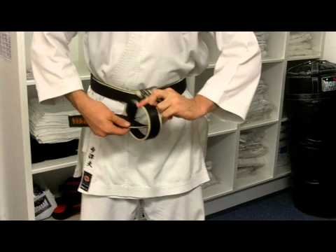 how to tie a karate belt step by step