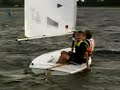 Sailingboat Laser takes off in Dordrecht and flies for 1 second