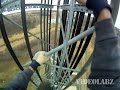 Awesome View from Radio Tower - Climber Wearing a GoPro Camera