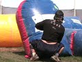 Shirtless paintball