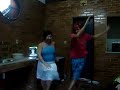 Tia ines e eu dan�ando "Fio maravilha"