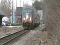 Amtrak Downeaster AC Jim in training to be a Conductor