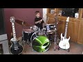 7 Year Old Kid playing drums to Holiday by Green Day