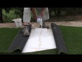 Pose et réalisation d'un putting green en gazon synthétique