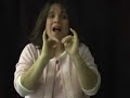sorry for the bad quality..not sure what happened..for better viewing go to http://deafprogressivism.blogspot.com/2007/12/excluding-asl-from-deaf-children-is-bad.html

transcript:

when reading the journal of deaf studies and deaf education ( volume 12, number 4, fall 2007), a wealth of resources gathered from a variety of research claiming that placing deaf children, regardless of their hearing level or implantation, in an oral- exclusive only environment is not recommended. it has been demonstrated that the basis for claiming superiority of approaches which specifically exclude signing, per se, has been consistently weak (marschark & spencer, 2006, p. 4; powers, gregory, & thoutenhoofd, 1998, p. 132; young et al., 2006, p. 327).

how can we avoid the delay in the acquisition of both spoken and a signed language in all native countries? leigh (2006) suggests that these delays can be avoided by challenging the tacit connection between implantation and monolingualism; that is by applying principled 
