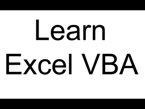 how to learn vba