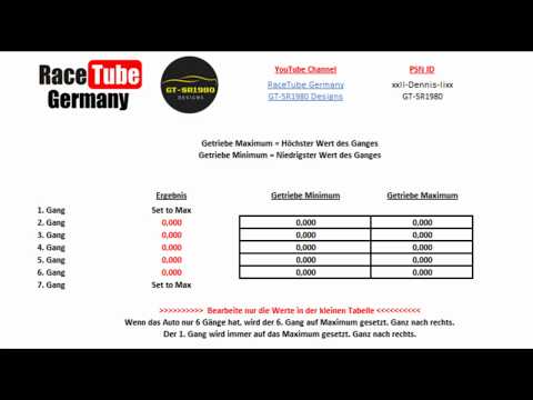 Gran Turismo Sport Tuning Calculator Getriebe