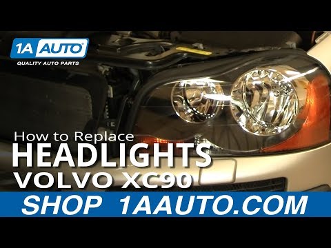 How To Install Replace Headlight and Bulb Volvo XC90 03-12 1AAuto.com