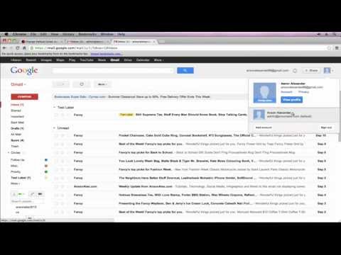 how to change default gmail account