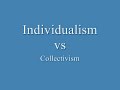 Individualism  vc  Colectivism