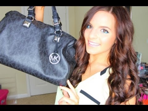Whats in My Purse? Michael Kors Large Grayson Satchel