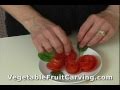 Vegetable Carving Made Easy - Tomato Rose Garnish 2 - Nita's Fruit & Vegetable Carving