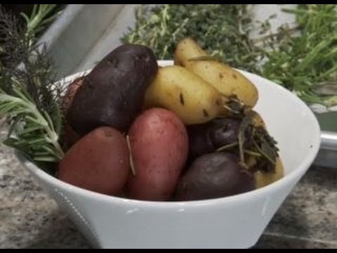 humphries - Chef Todd Humphries of Napa's Kitchen Door, demonstrates how to make versatile, slow-cooked mixed marble potatoes. He gently simmers the potatoes with rosema...