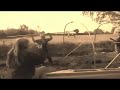 sped up film in sepia of putting up a polytunnel, to music 