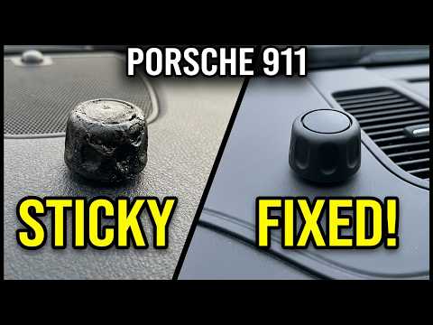 How to repair sticky radio knobs on Porsche Carrera 911 using Plasti Dip